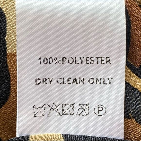 Judith March Anthropologie Leopard Print Neck Tie Blouse Size Small - Picture 10 of 13